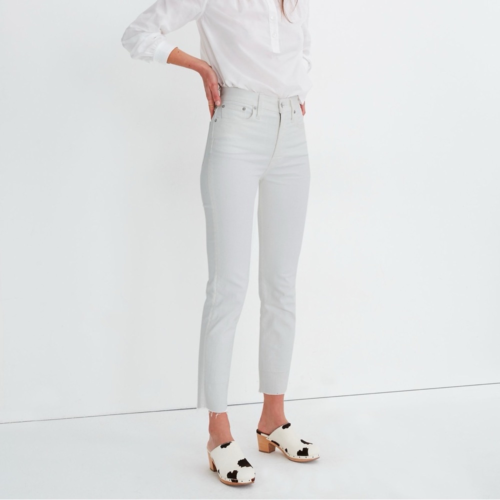 The Perfect Vintage Jean in Tile White: Raw-Hem Edition by Madewell